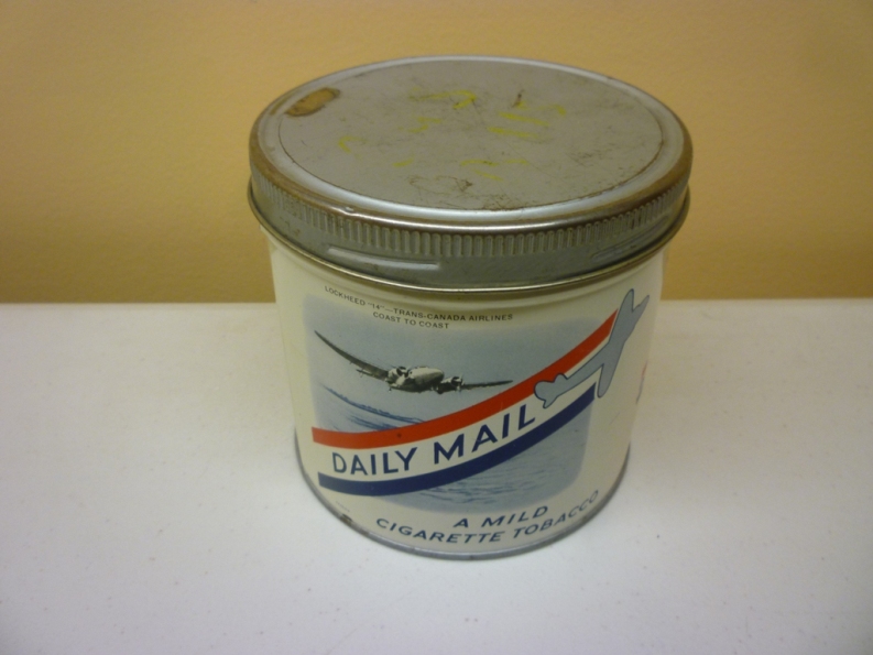 daily mail tobacco 1940's Canadian Daily Mail Advertising Cigarette Tobacco Tin