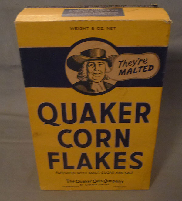 Download 1940 S Quaker Corn Flakes Cereal Advertising Hellcat Plane Canadian Empty Box Ebay